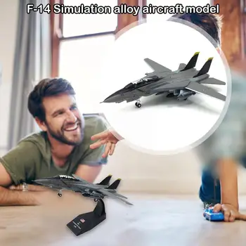  1/100 Военен Модел Играчки F14 Боец Tomcat Molded Под Налягане, Метални Модел Самолет Играчка За Събиране Подарък За Любителите на Авиацията P4R9