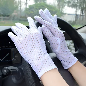  1 Чифт Еластични Ръкавици От окото Deisgn Тънки Ежедневни Унисекс Нескользящие Дишащи Cosplay Бели Ръкавици от Среден Размер