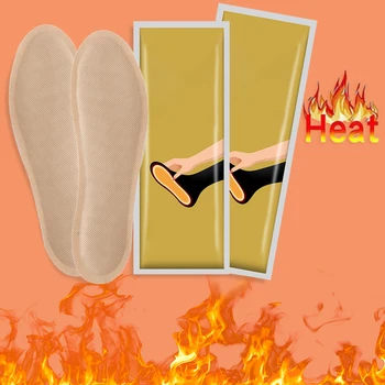  1 Чифт Зимни Еднократна употреба на Стелки с Подгряване, Самонагревающаяся Дишаща Топло за Краката, Трайни Отопление Подложки за Обувки за Мъже и Жени