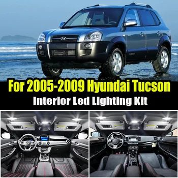  12 бр. Canbus T10 Led Светлини За Hyundai Tucson 2005-2009 Автомобилен Комплект Led вътрешно Осветление Бяла Карта Купол Врата Регистрационен номер Светлини 12