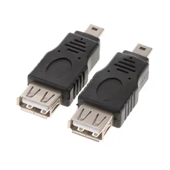  2 бр. Автомобили Мини-USB2.0 Комплект Адаптери за мъже и Жени, Conectors Сплитери