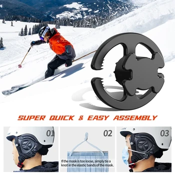  2022 Нов 2 елемента Ски-Сноуборд Каска, Маска Притежателя Клип Пластмасова Кука за Закрепване на Каишка Шлем