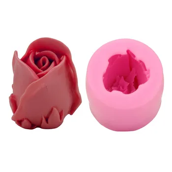  3D Пресни Листенца от Цветя, Рози Силиконова Форма на DIY Глинена Мазилка Свещ да Направите Украса за Шоколадова Торта Инструменти За Печене Сапун Смола Мухъл