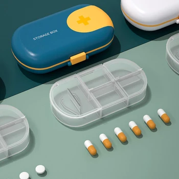  5 Отделения Пътен Контейнер За Таблетки Кутия С Органайзер За Хапчета Пътен Калъф За Хапчета Влагоустойчив, Отговарят На Високи Витаминен Контейнер За Лекарства Опаковка За Таблетки