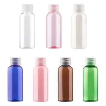  50 мл-48 бр. пластмасова бутилка за домашни любимци с винт на капака, козметичен контейнер за опаковане на празни бутилки за еднократна употреба, бутилка за эмульсионного лосион