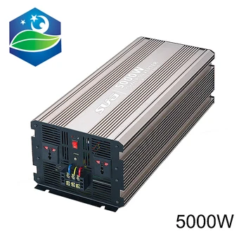  5000 W чиста синусоидална инвертор на слънчевата енергия DC 12 В 24 В к AC 110-220 В цифров