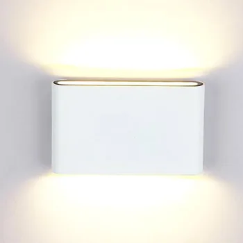  BECOSTAR алуминиева лампа нагоре и надолу led осветление стена 6 W/12 W топло бяла 3000 До Черен