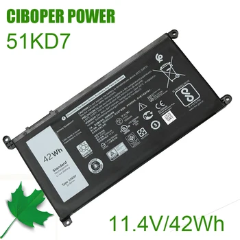  CP Природна Батерия за лаптоп 51KD7 11,4 В/42 Wh, за да Chromebook 11 3180 3189 P26T, Съвместима с FY8XM Y07HK