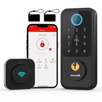  Hornbill Wifi Интелигентна Система За Заключване На Вратите От Вратата На Пръстови Отпечатъци Болт Заключва Клавиатурата Бесключевой Вход Заключване На Входната Врата На Дистанционното Управление На Дома