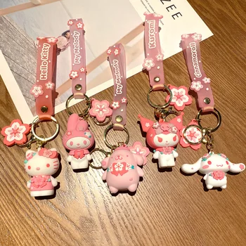  Kawaii Sanrio Hello Kitty Персонализирани Ключодържател Аниме Куроми Cinnamoroll Играчки Раница Висулка Кукли Ключовете за колата Подаръци За Момичета и деца