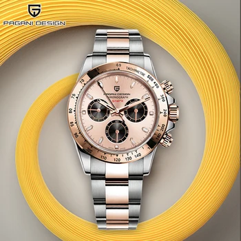  PAGANI ДИЗАЙН Автоматично мъжки часовник 2020 нови златни кварцов часовник-най-висок клас луксозни спортни мода хронограф Япония VK63 Reloj Hombres
