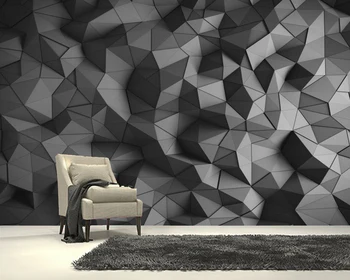  Papel de parede 3d твърди триъгълна форма геометрични 3D тапети, хол телевизия стени спалня тапети начало декор бар кафене стенописи