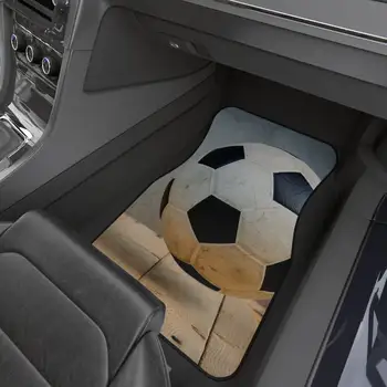  Автомобилни постелки за футболни топки (комплект от 4) - 2 предни подложка и 2 на задните подложка - Автомобилни аксесоари за всички любители на футбола. Чудесен подарък!