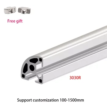  Алуминиев Профил 3030R За Частите на принтера на CNC 3D Линейни Направляващи Анодированные Линейни Направляващи Екструдиране рама 100 мм-1000 мм L 1 M