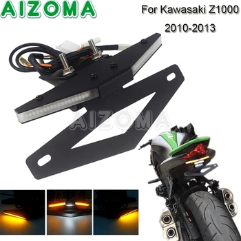  Ароматен Комплект За Премахване на Крилата За Kawasaki Z1000 2010-2013 Регистрационна Рамка LED табела Мигачи Лампа Притежателят на Категория