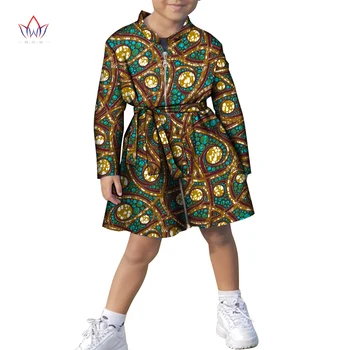  Африканска Облекло Дашики Африканска Дрехи За деца Анкара костюми на Принцеси За момичета с дълги ръкави Детско парти за Момичета WYT716
