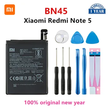  Въведете mi 100% Оригинална Батерия BN45 4000 ма За Xiaomi Redmi Note 5 Note5 BN45 Сменяеми Батерии За телефон + Инструменти
