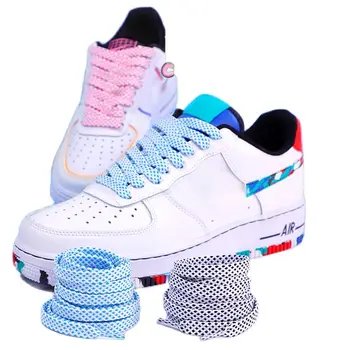 Дамски обувки на плоска подметка с шнурками, ins, малки бели обувки с контрастиращ цвят обувки на плоска подметка, индивидуалност AF1, мъжки спортни 100/120/140СМ