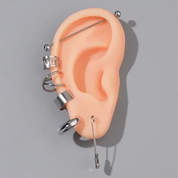  Европейската и американската нова мода персонализирани пиърсинг от неръждаема стомана ушния ноктите на жени ушния скоба разход на ушния пирон 6 групи
