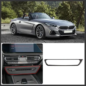  За BMW Z4 2017-2020 автомобилен стайлинг от мека въглеродни влакна централното управление на CD панел рамка стикер набор от аксесоари за интериора на автомобила