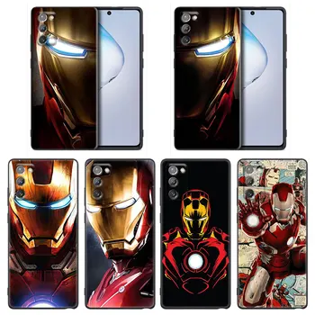  За Samsung Galaxy Note 8 9 10 Lite 20 Ултра Калъф За Samsung M52 M22 M32 M12 M62 F62 Мек калъф от TPU с логото на Marvel, Iron man
