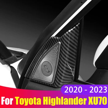  За Toyota Highlander XU70 2020 2021 2022 2023 Предната Врата на Колата висока честота на Рупорный Високоговорител Високи Честоти на Кутията Стикер на Кутията Аксесоари