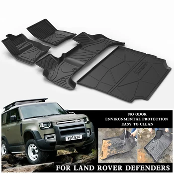  Използването за Стелки Багажник Land Rover Defender Индивидуални Автомобилни Постелки За Съхранение на Задния Багажник Товарен Тава Багажника Водоустойчиви Защитни Облицовки Мат