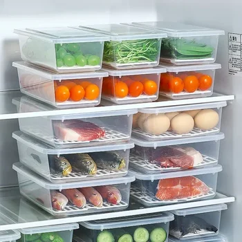  Кухня Запазва Свежестта На Скоростната Хладилник Влага Кошница За Съхранение На Кухненски Организатор На Притежателя Рафтове Многослоен Кутия За Съхранение На Продукти