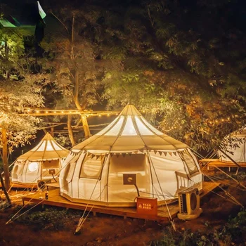  къща на палатка, хотели фабрика на палатка, шатра за изготвения по поръчка на палатка на курорта платно памук сафари размер глэмпинг глэмпинг