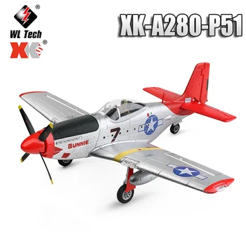  Нов WLtoys XK A280 RC Самолет P51 Симулатор на Изтребител 2,4 G 3D6G Режим на Самолет с led Прожектором Самолет Играчки за Деца, Подарък