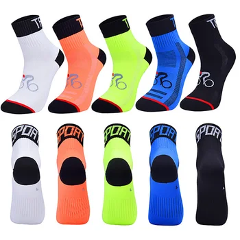  Нови велосипедни чорапи, високо качество на компресия чорапи, мъжки и женски футболни чорапи, баскетболни чорапи,