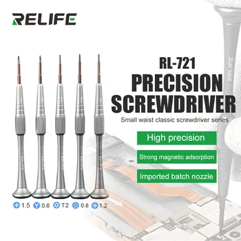  Прецизна Отвертка RELIFE RL-721 за Ремонт на Мобилни Телефони iPhone и Android, Знакът Отвертки, инструменти за разглобяване