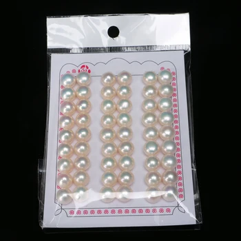  Пуговичный перли сладководни перли AAA 3-3,5 мм 4-4,5 мм, бял пуговичный перли