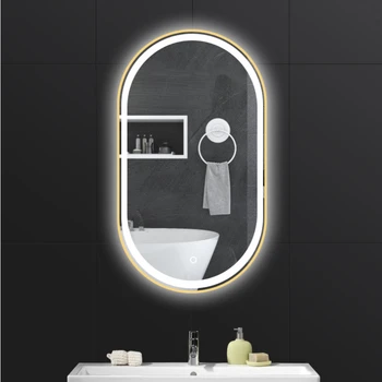  Скандинавски Голямо Огледало с Led Подсветка За Душата, Стенно Огледало За Грим, Огледало За Баня, Тоалетка Espejos, Аксесоари за Баня