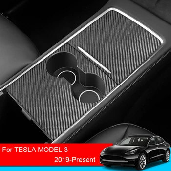  Стикер за Купето на Автомобил Tesla Model 3 2019-2025 Centrol Контрол на Притежателя Чаша Вода Защитно Фолио Авто аксесоари