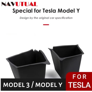  Странична Кутия За Съхранение На Багажника На Колата, Под Седалката Органайзер Флокированный Мат Разделителната Дъска Полагане На Почистване За Tesla, Модел Y 2020-2022