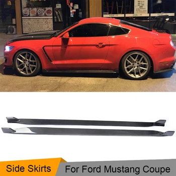  Странични Прагове от въглеродни влакна/FRP за Ford Mustang Coupe, Кабрио, 2 Врати, Разширяване на Страничните Броня Престилки за Устни 2015-2017