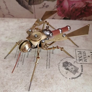  Творчески steampunk златен mosquito украса механично насекомо в стил пънк цельнометаллическая модел ръчно изработени занаяти