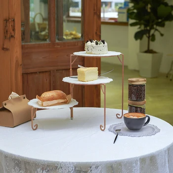  торти Стълбищна сгъваеми поставки стелажи за инструменти за торта, украса на масата чиния за кифли хотелски моноблок следобеден чай чиния