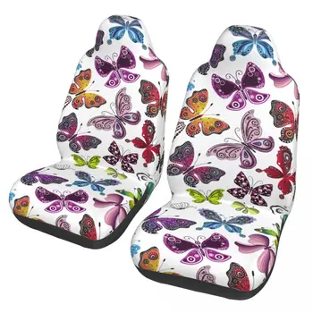  Универсален калъф За столче за кола с Шарени Пеперуди Подходящ За Всички Пъстроцветни Пеперуди, Плат За Защита на столчето за кола, Аксесоари за Автомобили