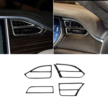  Централна Конзола Воздуховыпуск Декоративна Рамка Предната Вентилационна Стикер На Кутията За Tesla Model X Е Вътрешна Декоративна Лента За Аксесоари За Автомобили