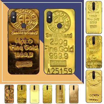  Швейцария Тънък Златен Калъф за телефон Redmi Note 8 7 9 4 6 pro max T X 5A 3 10 lite pro