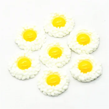  10ШТ 25 мм Кабошоны от смола с яйца-на очи |Thumbnails куклена Къща от смола |Thumbnails Изкуствена Храна От Смола