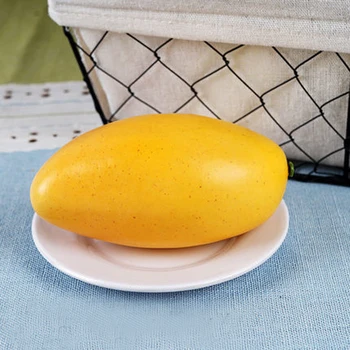  10шт голям размер жълт цвят с Висока имитация на изкуствен Фалшив манго Плодове и изкуствена пластмаса фалшива имитация жълт цвят манго