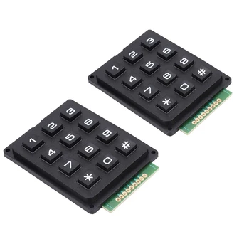  2 елемента ABS Пластмаса Матричен Превключвател на Клавиатурата Клавиатура Масив Модул Ключове 3X4 За Arduino