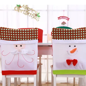  2022 Шапка На Дядо Столове Коледен Декор Маса За Хранене, Стол Коледни Комплекти От Капачки Маса За Хранене Шапка Седалките На Облегалката На Стола, За Да Украсят Дома