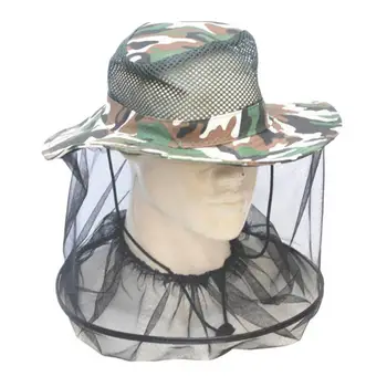  40% HOTCamouflage Открит за Риболов, Къмпинг Anti mosquito net, Шапка, Лицето, Защитни шапки 1
