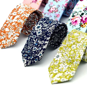  6㎝ Нова Разпродажба на Модна Вратовръзка за Мъжете Подарък Бойфренду Подаръци за Деня на Бащата Сватбени Аксесоари с Флорални Принтом Бизнес Случайни Вратовръзка