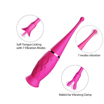  7 режима вибратор оближе влагалището зайче путка силикон клитора анален вибриращ стимулатор магазин за секс машина играчки за възрастни за жени