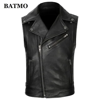  BATMO 2021 нов прием на мъжка жилетка от естествена телешка кожа, якета от естествена кожа, голям размер S-4XL 907